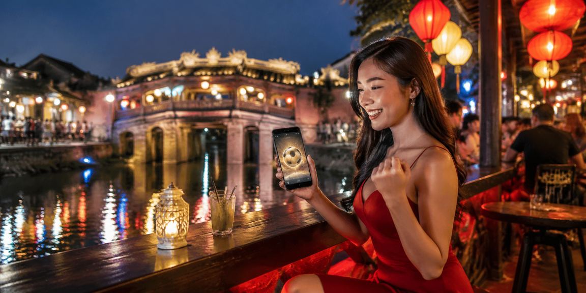 Người chơi tại Hội An tham gia cược bóng đá và xem kèo đêm